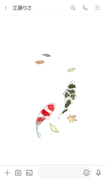 [LINE着せ替え] Nishiki Koi ニシキゴイの着せかえ。水彩の画像3