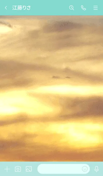 [LINE着せ替え] 夕暮れ時の曇り空、海が穏やかですの画像3