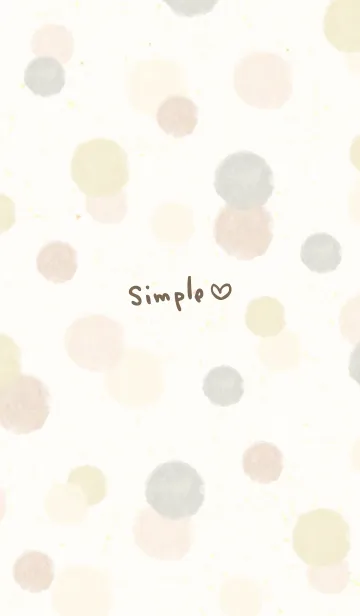 [LINE着せ替え] 水彩 丸 くすみベージュ21の画像1