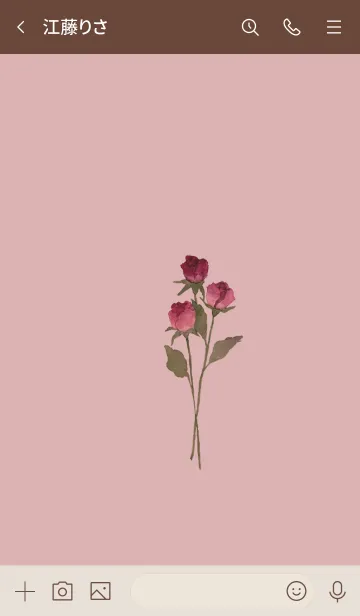 [LINE着せ替え] simple 赤薔薇ブーケの画像3