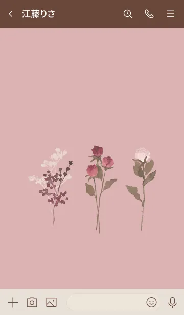 [LINE着せ替え] simple 昼下がりの薔薇ブーケの画像3