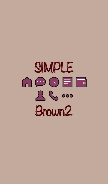 [LINE着せ替え] シンプル ブラウン2の画像1