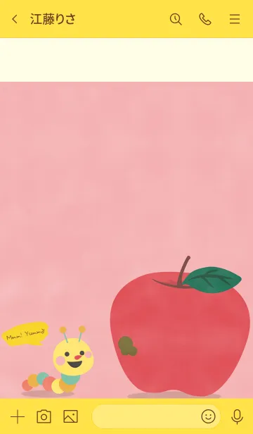 [LINE着せ替え] I Love Apple！ Mmm！ Yummyの画像3