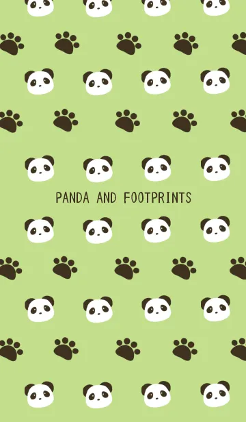 [LINE着せ替え] パンダと足跡の着せかえの画像1