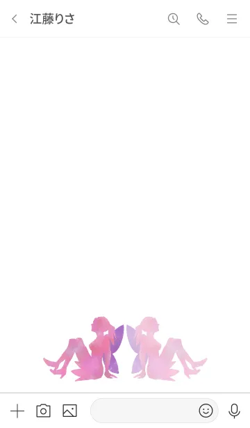 [LINE着せ替え] 妖精(フェアリー)と草花 シンプル水彩風の画像3
