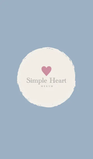 [LINE着せ替え] Simple Heart Blue -MEKYM- 17の画像1