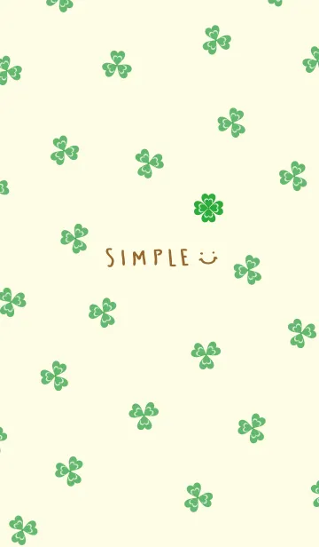 [LINE着せ替え] 幸運のクローバースマイル 黄色2の画像1