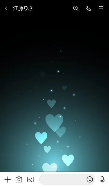 [LINE着せ替え] - Beautiful Blue Baby Heart -の画像3