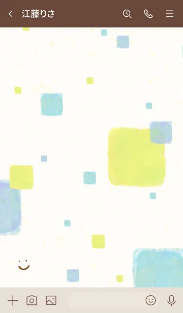 [LINE着せ替え] 水彩四角スマイル3の画像3