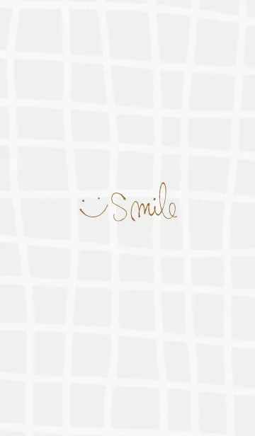 手書きチェック スマイル グレー7の着せ替えメイン画像