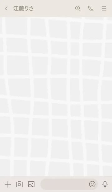 [LINE着せ替え] 手書きチェック スマイル グレー7の画像3