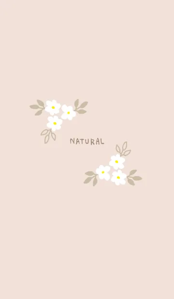 [LINE着せ替え] ナチュラル花くすみピンクの画像1