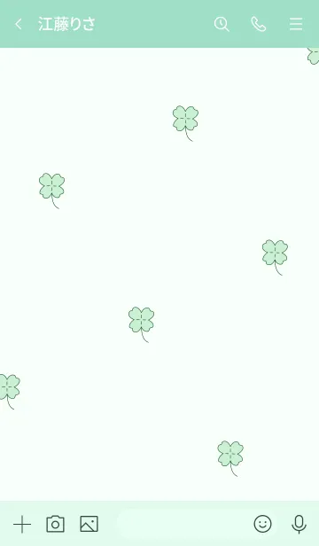 [LINE着せ替え] クローバー グリーン5の画像3