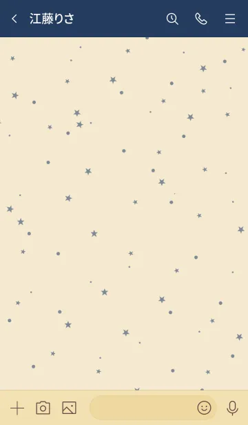 [LINE着せ替え] simple stardust**navy beigeの画像3