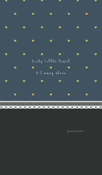 [LINE着せ替え] Girly Little Heart N.C navy oliveの画像1