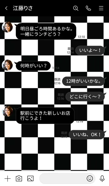 [LINE着せ替え] ザ・チェック 12の画像4