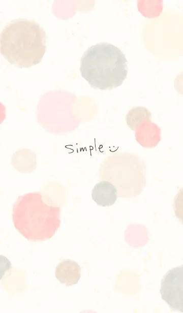 [LINE着せ替え] 丸 水彩 ピンク13の画像1