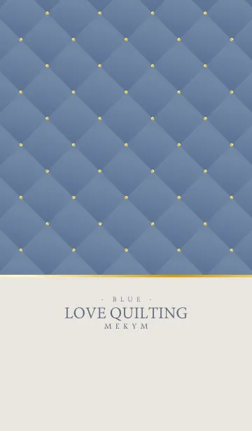 [LINE着せ替え] LOVE QUILTING -DUSKY BLUE- 4の画像1