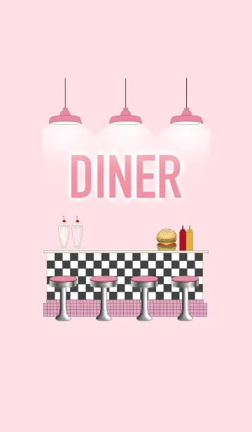 [LINE着せ替え] 50's DINER PINKの画像1