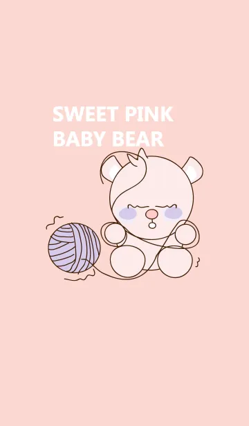 [LINE着せ替え] Sweet pink baby bear 59の画像1