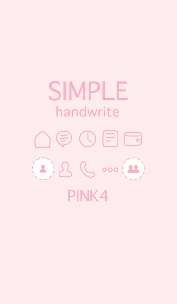 [LINE着せ替え] シンプル手書き ピンク4の画像1
