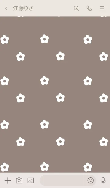 [LINE着せ替え] 大人なグレージュと小花柄。の画像3