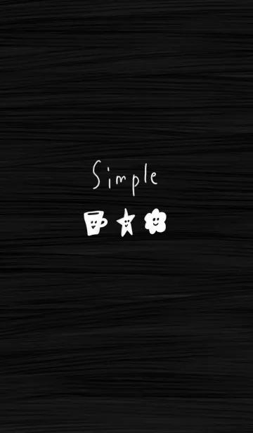 [LINE着せ替え] Simple Black*の画像1