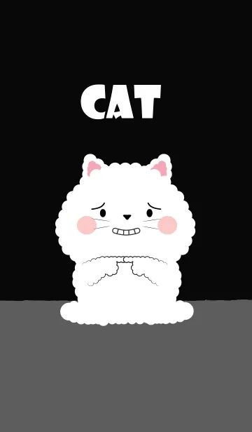 [LINE着せ替え] Fu Cute White Cat Theme (JP)の画像1