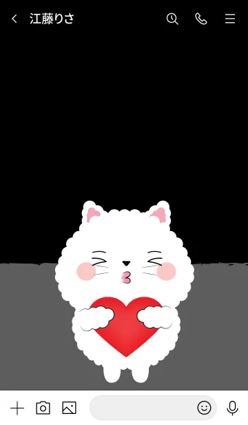 [LINE着せ替え] Fu Cute White Cat Theme (JP)の画像3