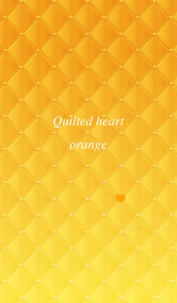 [LINE着せ替え] Quilted heart orangeの画像1