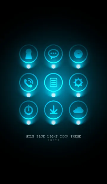NILE BLUE LIGHT ICON THEME 2の着せ替えメイン画像