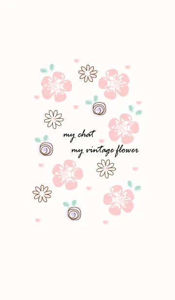 [LINE着せ替え] My chat my vintage flower 20の画像1