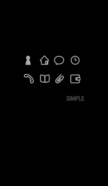 [LINE着せ替え] 大人シンプルブラックの画像1