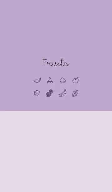 [LINE着せ替え] Fruits grape purpleの画像1