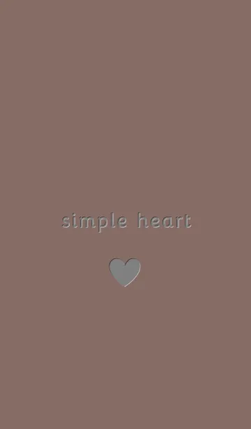 [LINE着せ替え] simple heart -チョコレート-の画像1