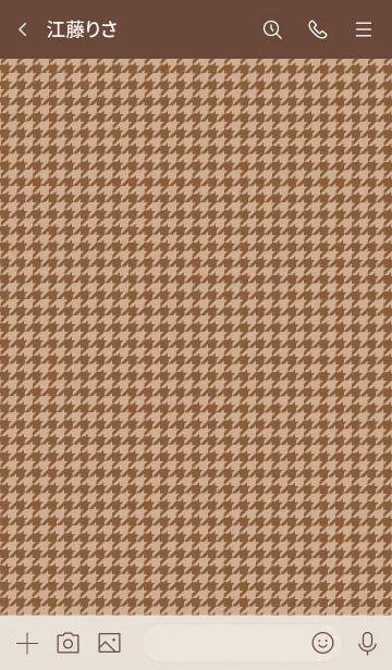 [LINE着せ替え] Houndstooth Brown ---TSG---の画像3