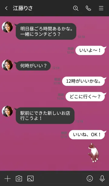 [LINE着せ替え] Simple adult cat 1005の画像4