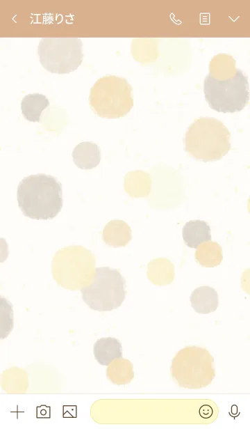 [LINE着せ替え] スマイル-大人水彩水玉茶色19-の画像3