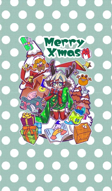 [LINE着せ替え] トナカイ娘【クリスマスver】の画像1