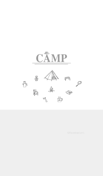 [LINE着せ替え] CAMP gray whiteの画像1