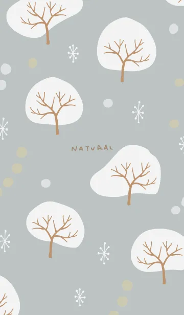 [LINE着せ替え] 木々 グレー3の画像1