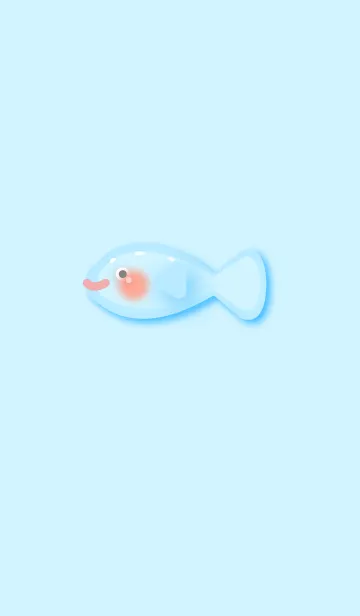 [LINE着せ替え] かわいい青い魚のゼリーの画像1