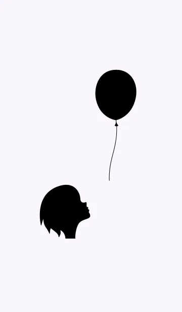 [LINE着せ替え] 風船ガール パープル2の画像1