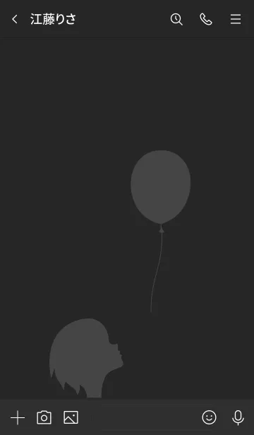 [LINE着せ替え] 風船ガール 黒/白2の画像3