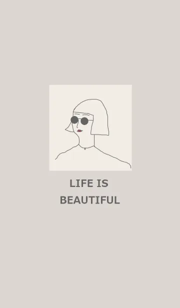 [LINE着せ替え] LIFE IS BEAUTIFUL =gray beige=の画像1