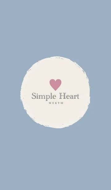 [LINE着せ替え] Simple Heart Blue -MEKYM- 18の画像1