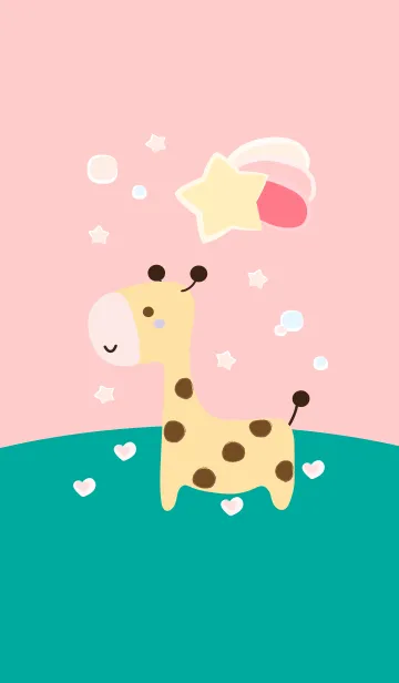 [LINE着せ替え] Cute giraffe 95 ^^の画像1