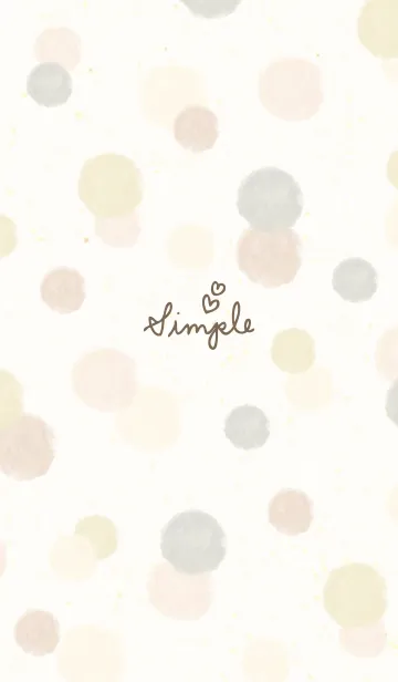 [LINE着せ替え] 水彩 丸 くすみベージュ27の画像1