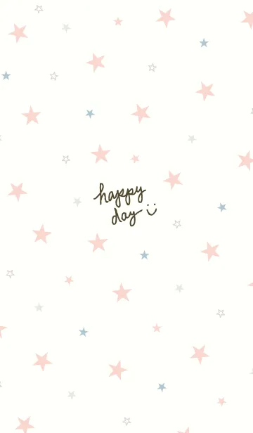 [LINE着せ替え] 星 ピンク スマイル5の画像1