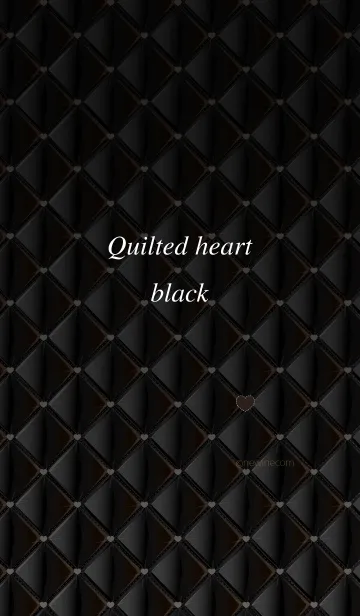 [LINE着せ替え] Quilted heart blackの画像1